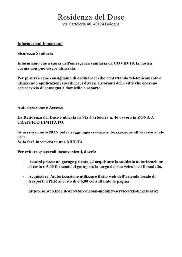 Gasthuis Residenza Del Duse Hotel Bologna